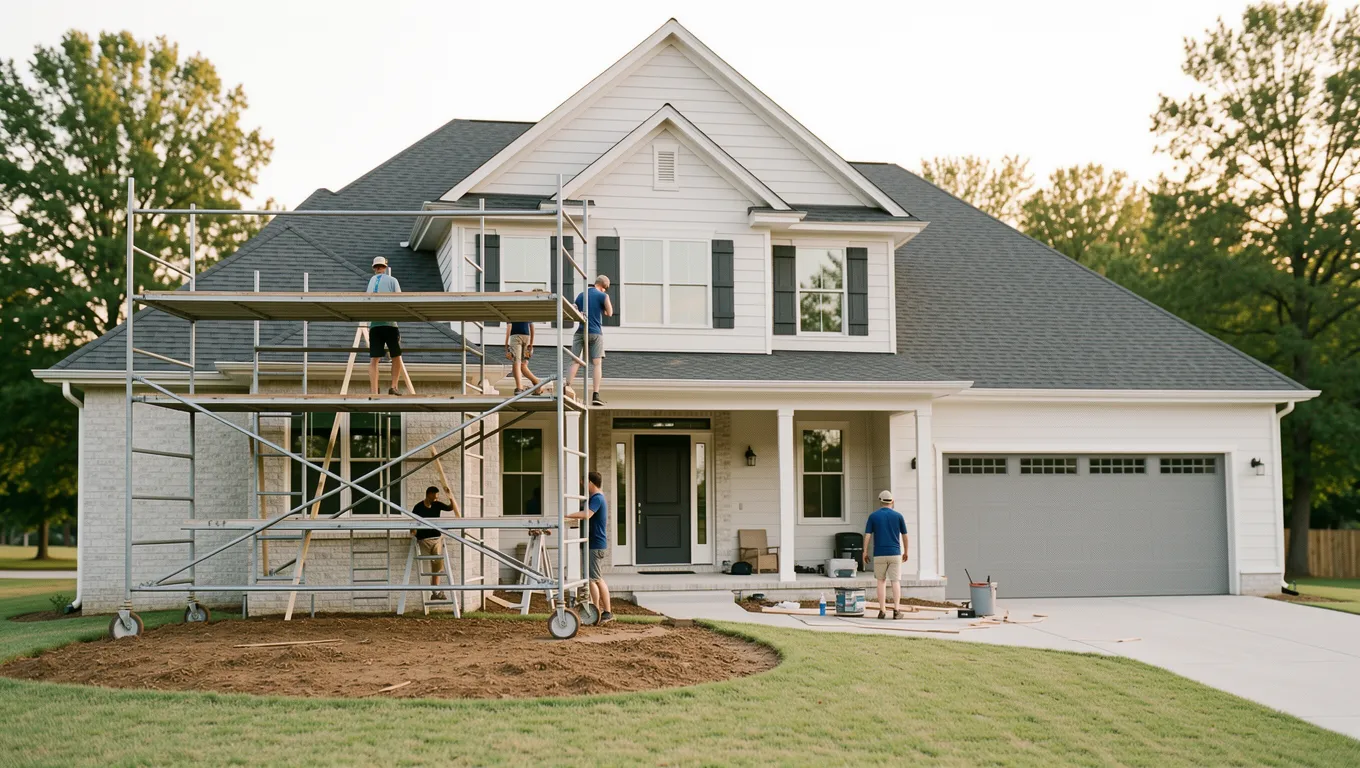 Couple discussing home improvement loan options in Missouri