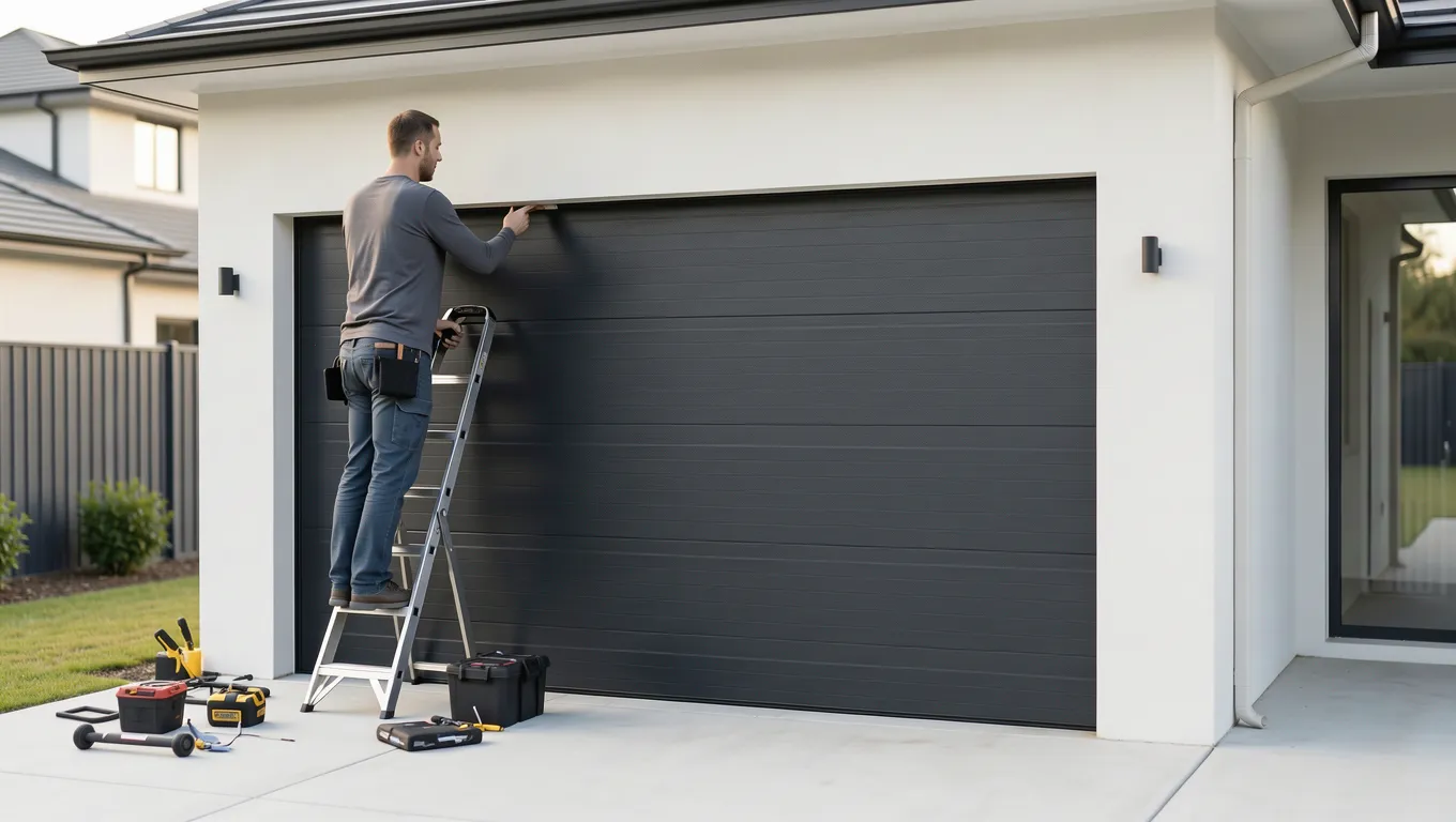 Couple reviewing garage door financing options in Missouri