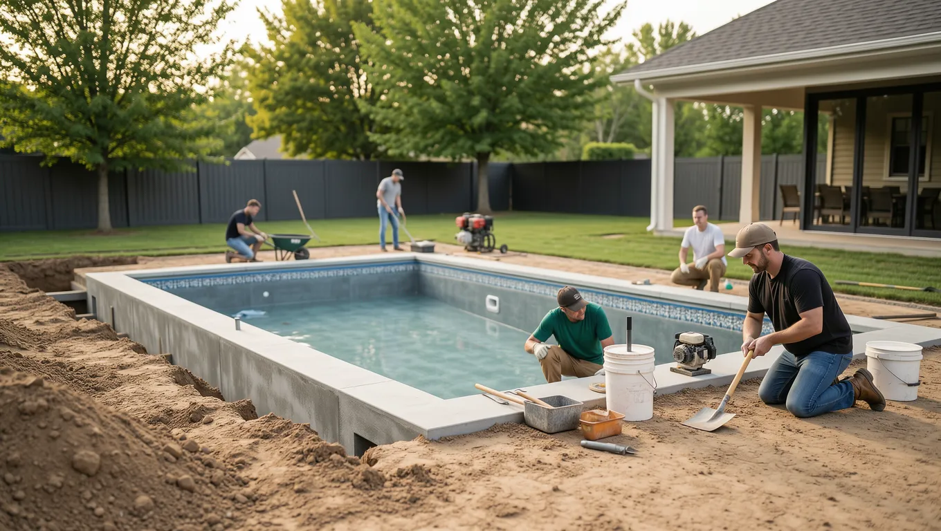 Couple planning Missouri pool installation financing options