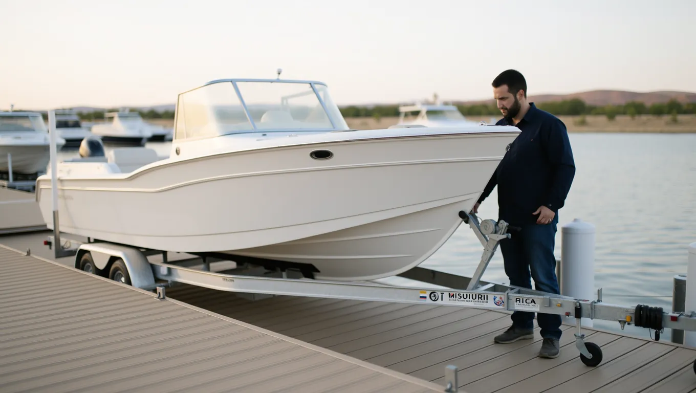Couple Reviewing Boat Loan Documents Missouri